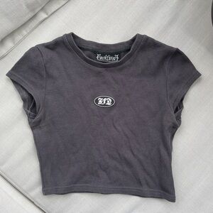 Grey Grunge Baby Tee